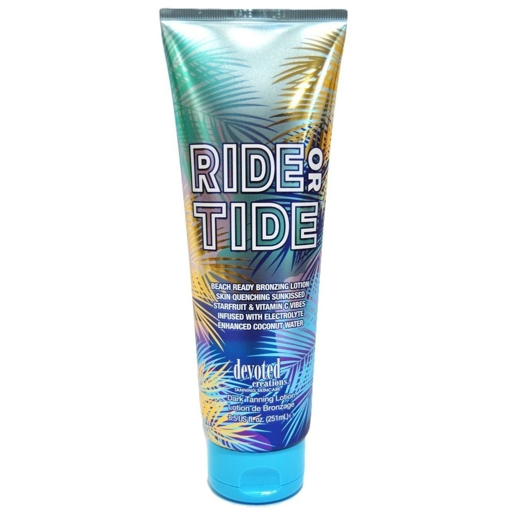 Devoted Creations Ride or Tide Dark Tanning Lotion Bronzer 8.5oz Coconut Water